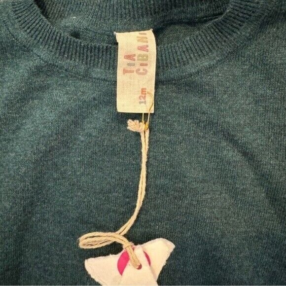 Tia Cibani Kids Baby Slim Fit Crewneck Cotton Sweater Sz 12M NEW - Picture 2 of 4